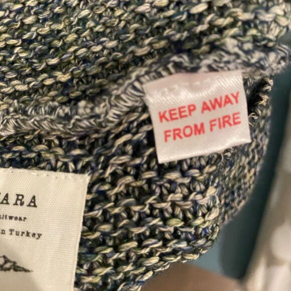 Zara Sweater Baby 9-12 Months Christmas Tree Cozy Blue Cream Terry Appliqué - Picture 9 of 12